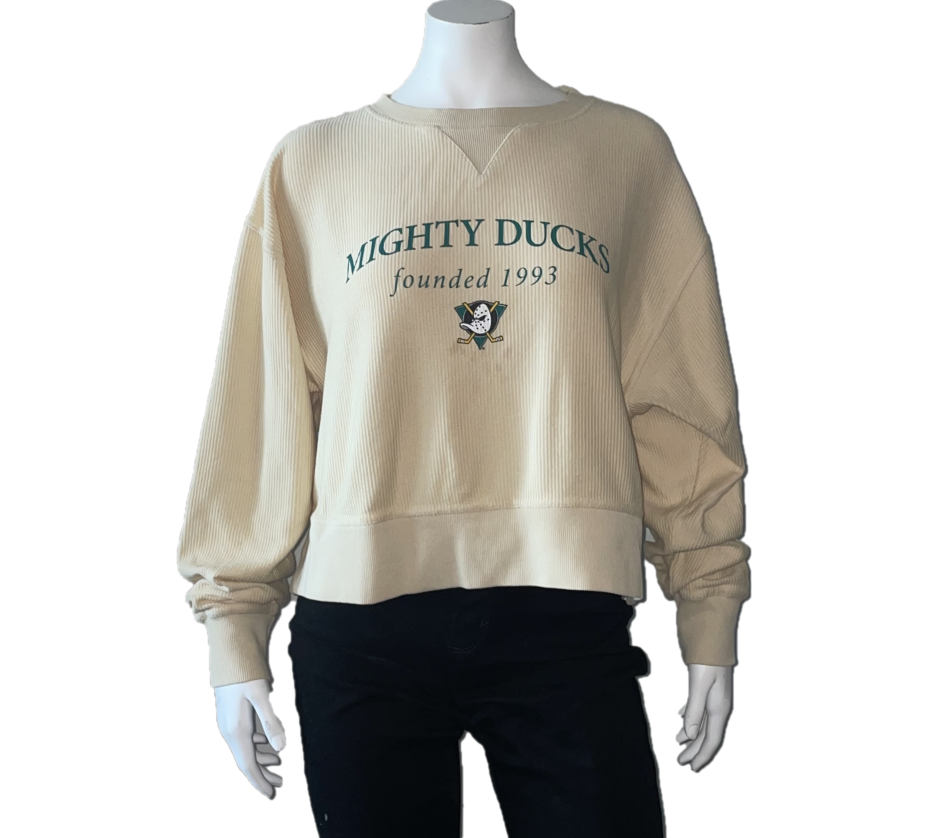 Womens MD Corded Boxy Pullover