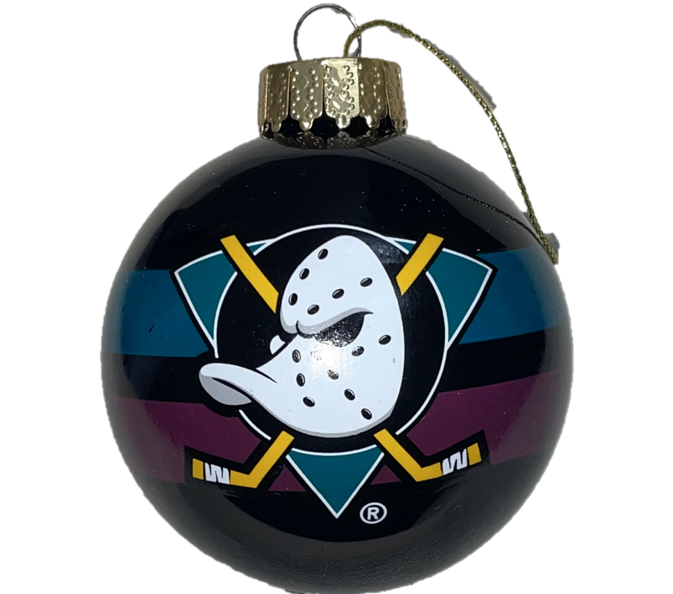 MD Teal Glass Ball Ornament
