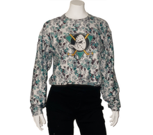 Load image into Gallery viewer, Womens MD Teal Floral Long Sleeve Top
