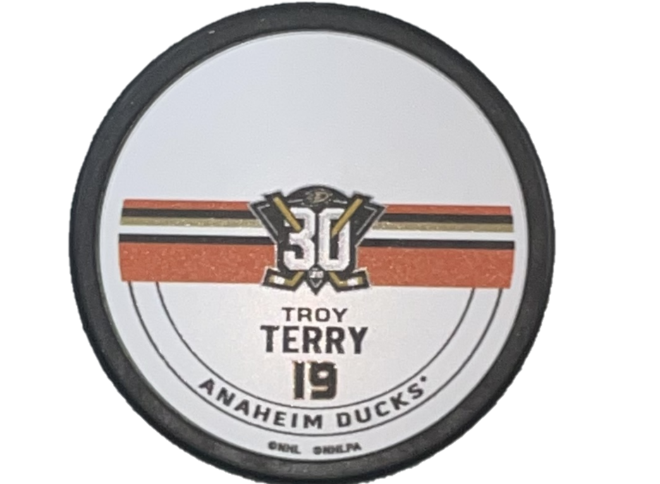 30th Terry #19 Autograph Puck
