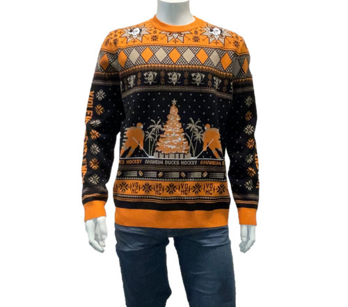 Anaheim Ducks Nhl Christmas Santa Hat AOP Print 3D Ugly Sweater